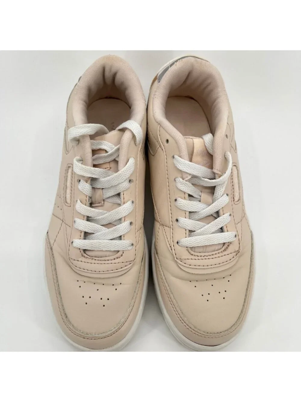 Reebok Club C Double Geo Boys Size 3Y Beige Athletic Lifestyle Shoes Sneakers